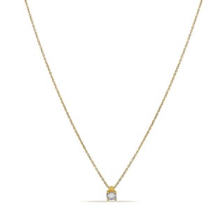 Collar de oro amarillo de 9K con diamante 0.08 ct