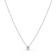 Colar em ouro branco 9K com diamante de 0.06 ct