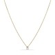 Collar de oro amarillo de 9K con diamante 0.10 ct