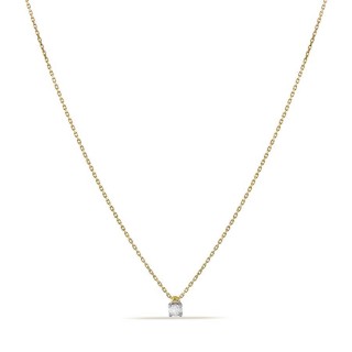 Colar em ouro amarelo 9K com diamante de 0.10 ct