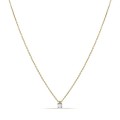 Colar em ouro amarelo 9K com diamante de 0.10 ct 