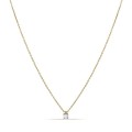 Colar em ouro amarelo 9K com diamante de 0.10 ct 