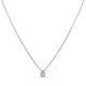 Collar de oro blanco de 9K con diamante 0.15 ct