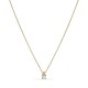 Collar de oro amarillo de 9K con diamante 0.14 ct 42 cm