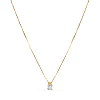 Colar em ouro amarelo 9K com diamante de 0.14 ct 42 cm