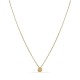 Collar de oro amarillo de 9K con diamante 0.08 ct 42 cm