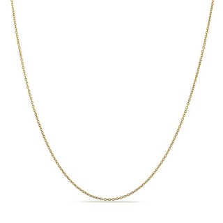 Cadena forzada redonda de oro amarillo 9K