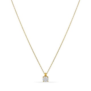 Colar em ouro amarelo 9K de 42 cm com zircónia 5.5 mm