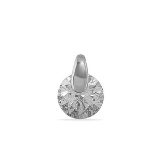 Colgante de oro blanco 9K con colgante de circonita
