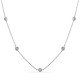 Collar de oro blanco 9K decorado con chatones
