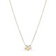 Collar de oro 9K de 42 cm con 3 círculos bicolores