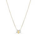 Colar em ouro 9K de 42 cm com 3 círculos bicolores