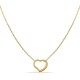 Collar de oro amarillo 9K colgante corazón de 42 cm