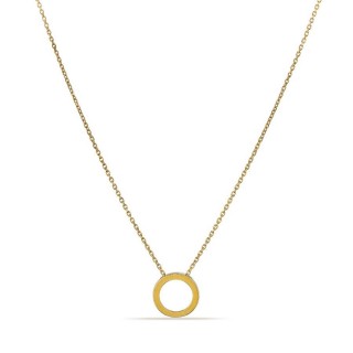 Collar de oro amarillo 9K con colgante círculo abierto