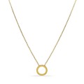 Collar de oro amarillo 9K con colgante círculo abierto