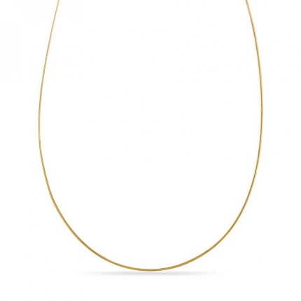 Collar reversible de oro amarillo 9K y rodio 1,2 mm