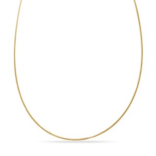 Colar reversível em ouro amarelo 9K e ródio 1,5 mm