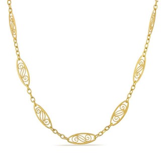 Cadena filigrana de oro amarillo 9K