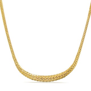 Colar de malha inglesa em ouro amarelo 9K