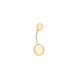 Piercing para umbigo bola em ouro amarelo 9K