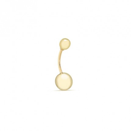 Piercing para ombligo bola de oro amarillo 9K