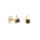 Pendientes de oro amarillo 9K zafiro diseño J