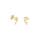 Pendientes diseño delfín de oro amarillo 18K