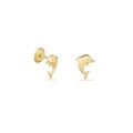 Brincos de golfinho em ouro amarelo 18K