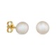 Pendientes de oro amarillo 9K con perla de agua dulce 6 mm