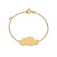 Pulseira em ouro amarelo de nuvem. identidade de bebé
