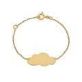 Pulsera de oro amarillo 9K bebé identidad diseño nube