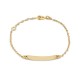Pulsera de oro amarillo 9K bebé identidad singapur
