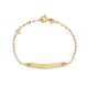 Pulsera de oro amarillo 9K bebé identidad rectangular