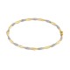 Pulsera esclava de oro amarillo 9K torneada con glitter