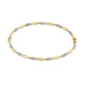 Pulseira escrava torneada em ouro amarelo 9K com purpurina