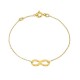 Pulsera de oro amarillo 9K símbolo infinito central