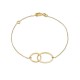Pulsera de oro amarillo 9K círculos asimétricos