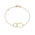 Pulseira de círculos assimétricos em ouro amarelo 9K