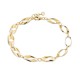 Pulsera de oro amarillo 9K anillas en fila