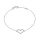 Pulsera de oro 9K corazón con circonitas