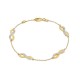 Pulsera de oro bicolor 9K símbolo infinito diamante 0.032 ct