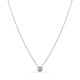 Colar em ouro branco 9K com diamante 0.12 chaton