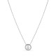 Colar em ouro branco 9K aros concêntricos com zircónias