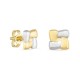 Pendientes cuadrados de oro amarillo de 18K con