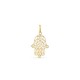 Colgante de oro amarillo de 18K con mano de fátima grande