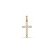 Colgante cruz de oro amarillo de 18K con circonitas