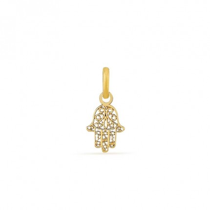 Pendente em ouro amarelo 18K com pequena mão de Fátima