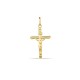 Colgante cruz de oro amarillo de 18K con Cristo