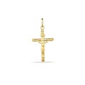 Colgante cruz de oro amarillo de 18K con Cristo