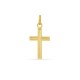 Pendente de cruz biselado em ouro amarelo 18K
